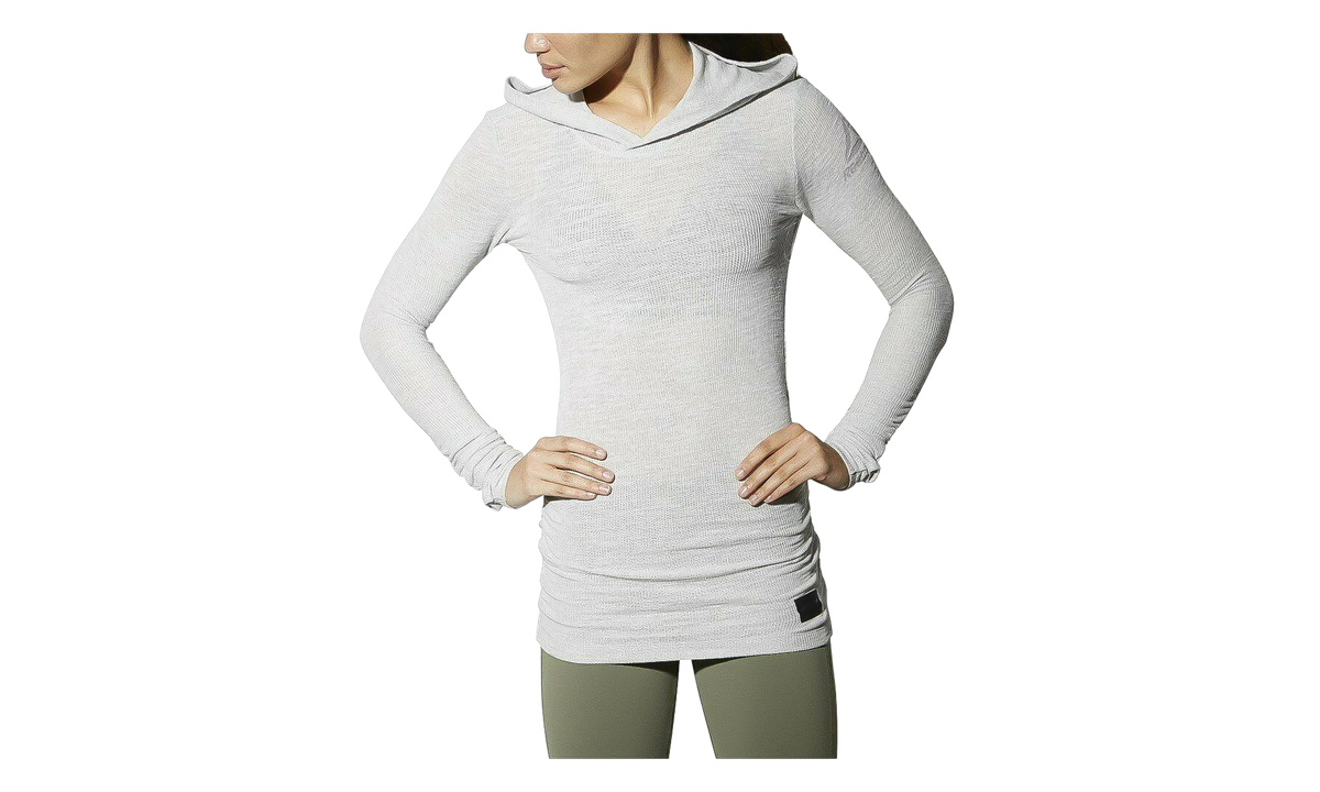 Noble Fight Long Sleeve Waffle Hoodie WMNS "Skull Grey" BK3909