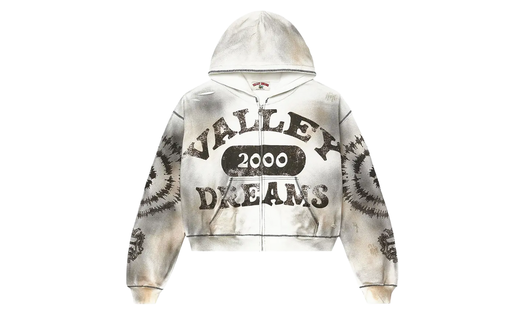 Forever Spiral Zip Up Hoodie "Ash Grey" VAL398