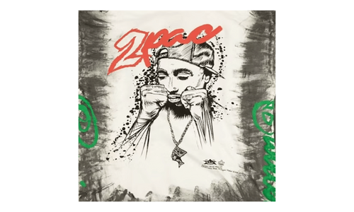2Pac Logo Hoodie "White Black Multi" BAR41