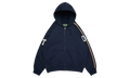 Chenille Patch Zip Hoodie "Navy" DT914