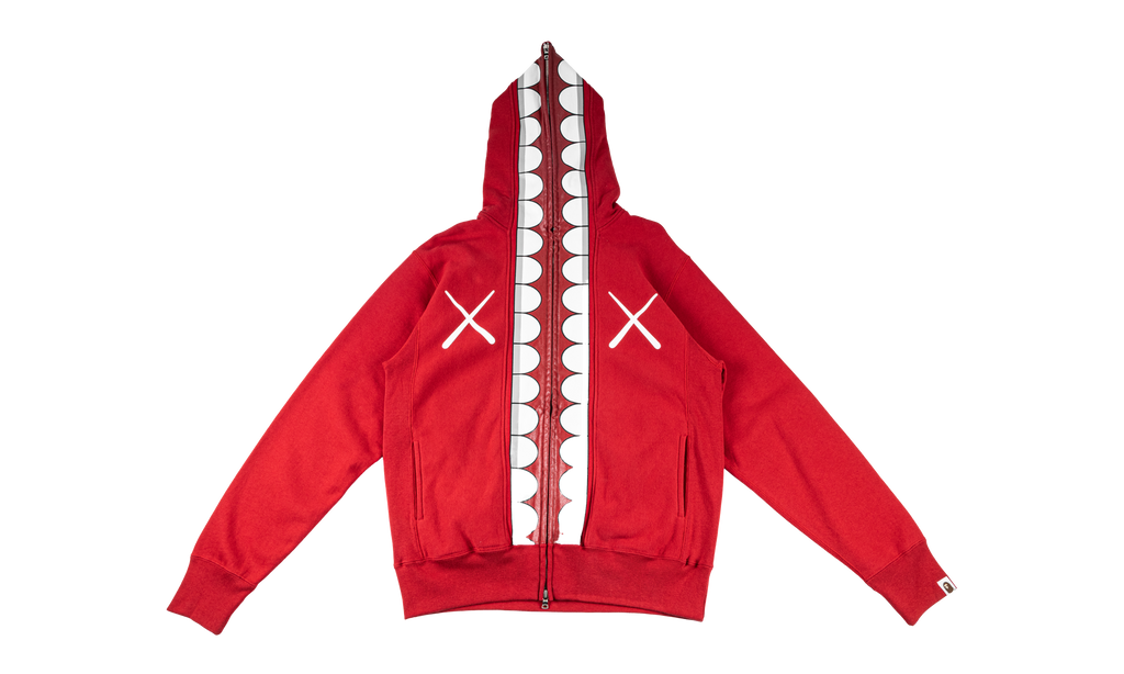 CHOMPER HOODIE "A BATHING APE - Red" KAWS202516