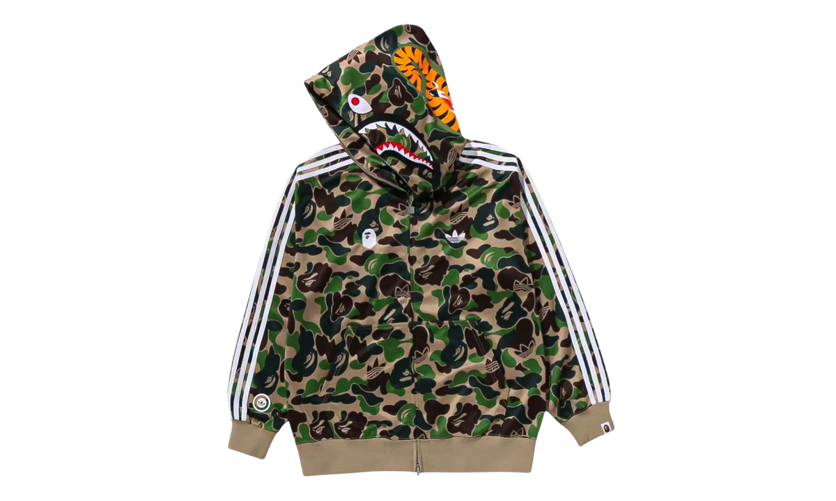 BAPE Shark Track Hoodie Jacket "Crew Green" KF4916