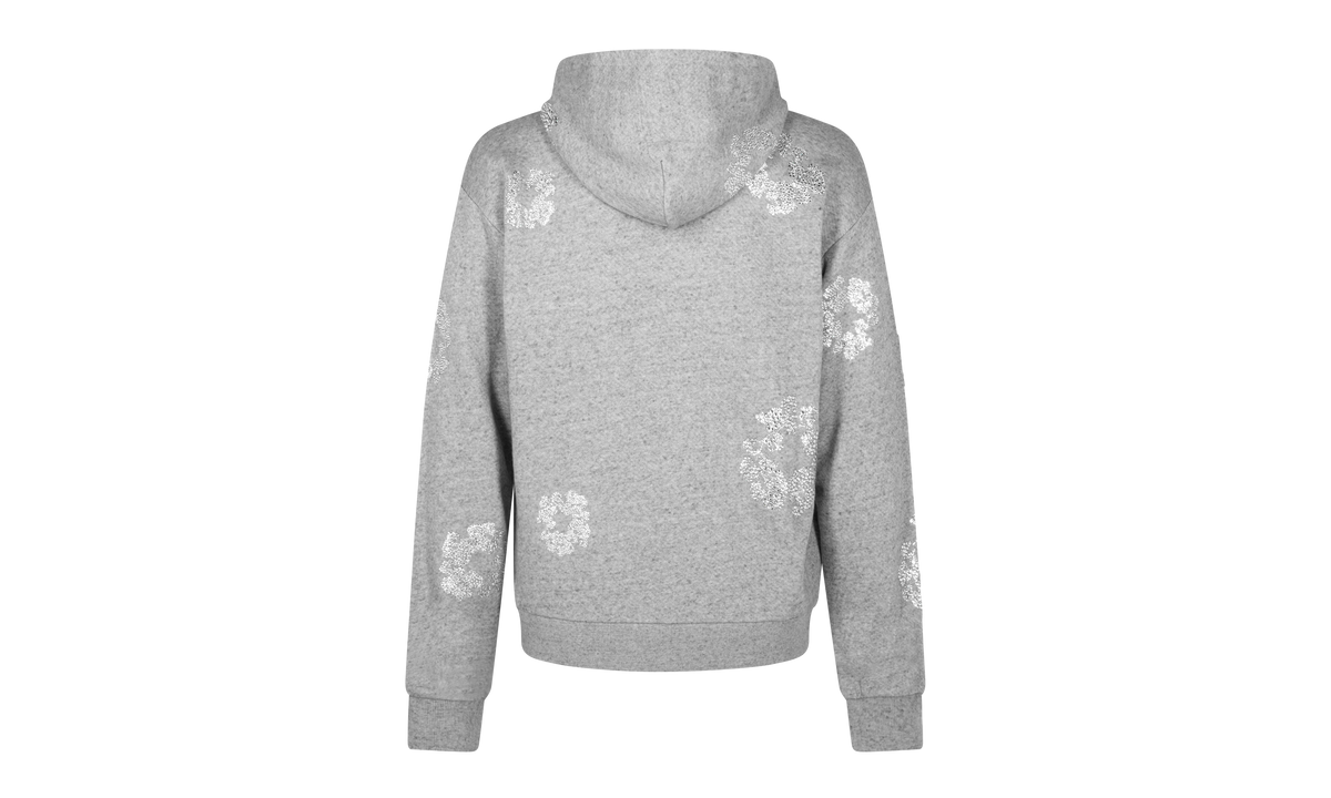 Cashmere Swarovski Cotton Wreath Zip Hoodie "Grey" DT076