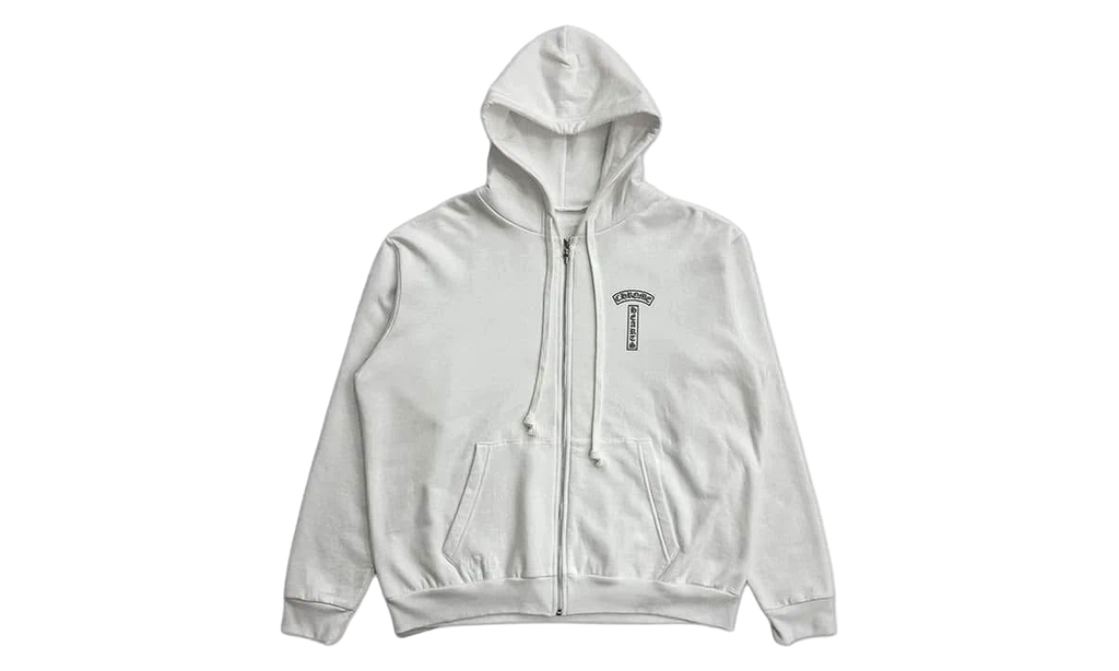 T-Bar Logo Zip-Up Hoodie "White" CHRM1893