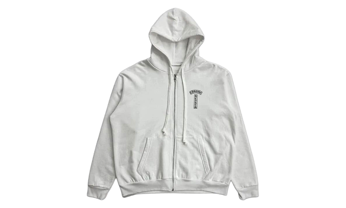 T-Bar Logo Zip-Up Hoodie "White" CHRM1893