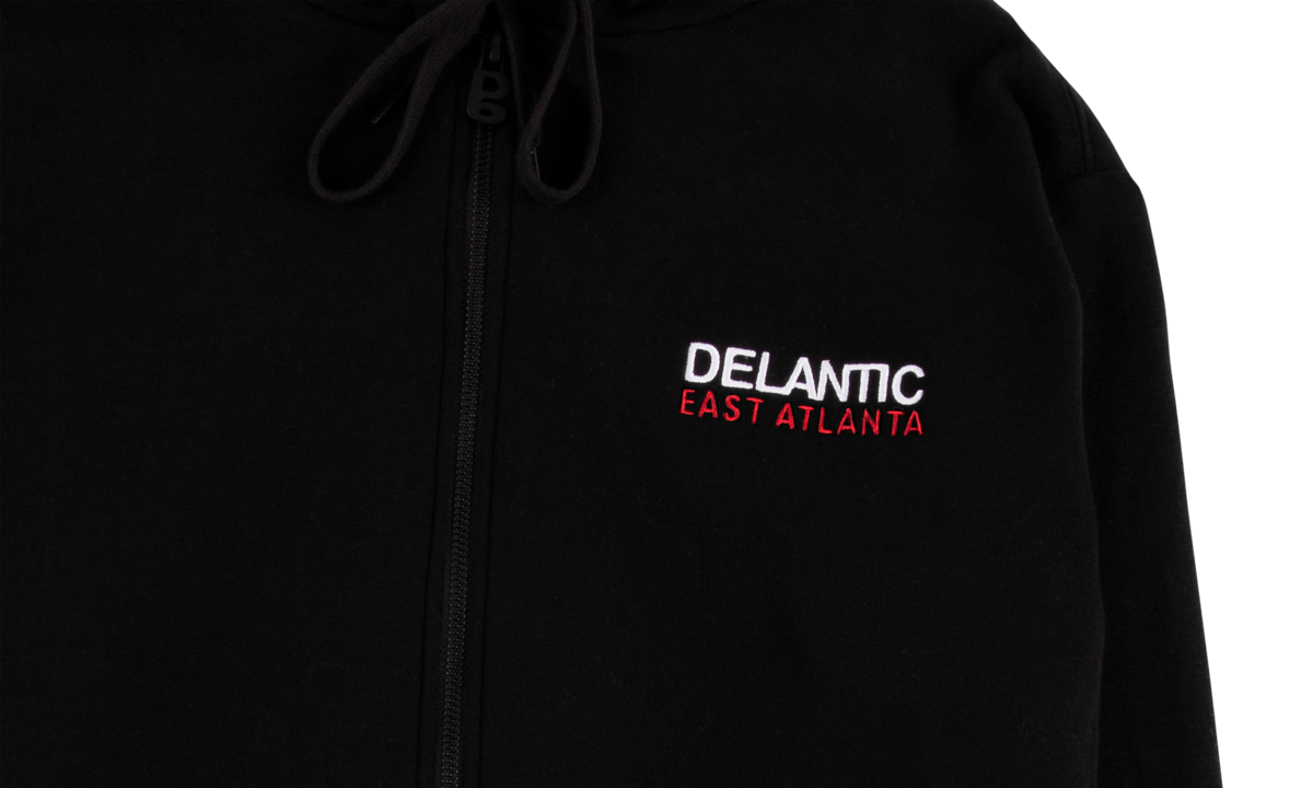 EA Velour-Lined Zip Hoodie "EA Black Burrr Hoodie" DELA001