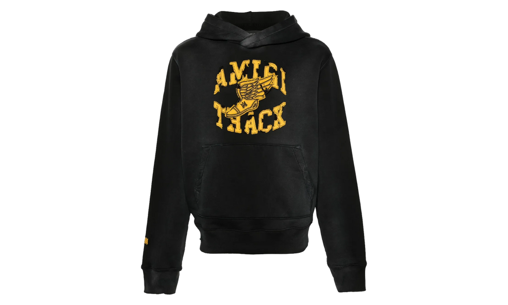 Track Logo Hoodie "Black / Yellow" AMJYHD1003 051