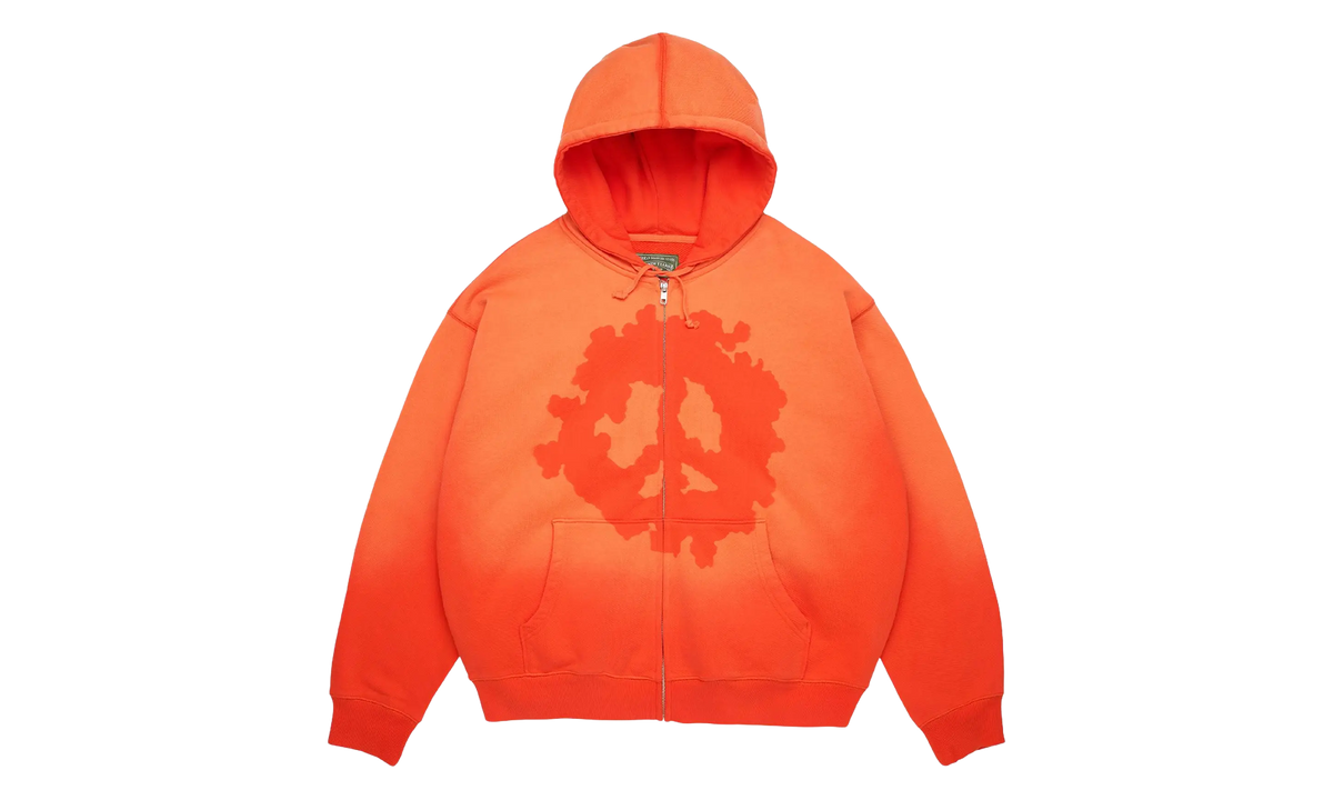 Peace Wreath Knockout Zip Hoodie "Orange" DT920