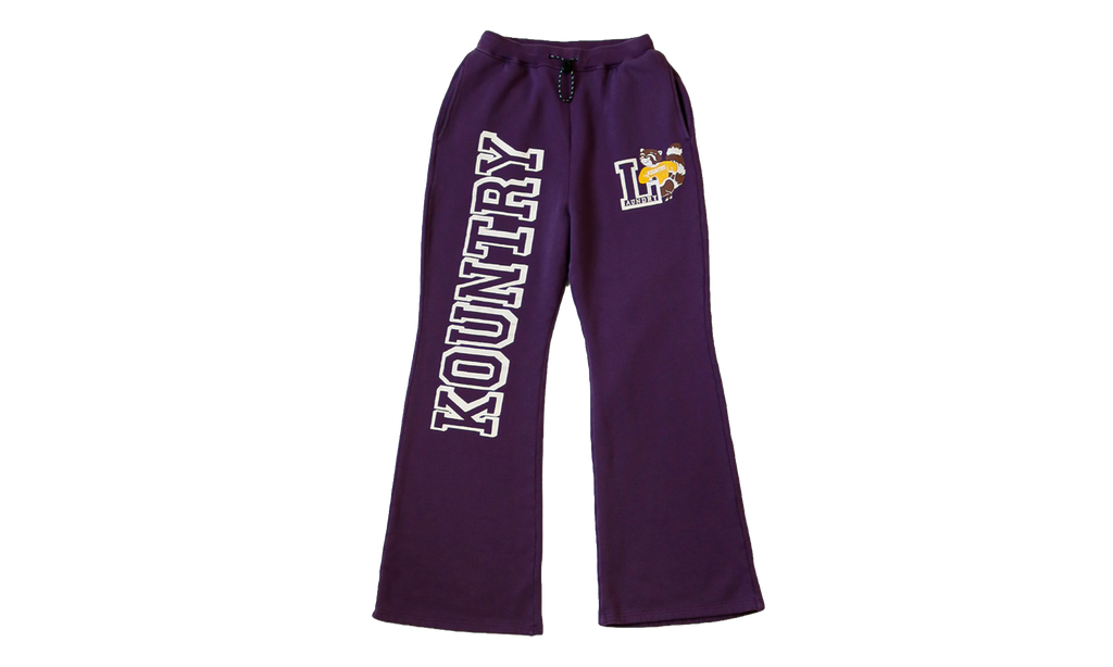 Fleece Flared Sweatpants "Purple" KAP004
