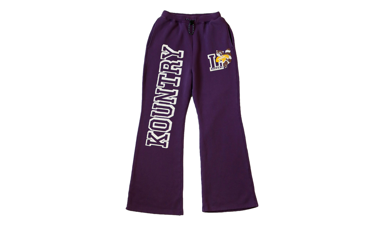 Fleece Flared Sweatpants "Purple" KAP004