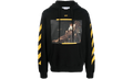 Diagonal Arrow Caravaggio St Fran Slim Hoodie "Black/White" OMBB097C99FLE0141001