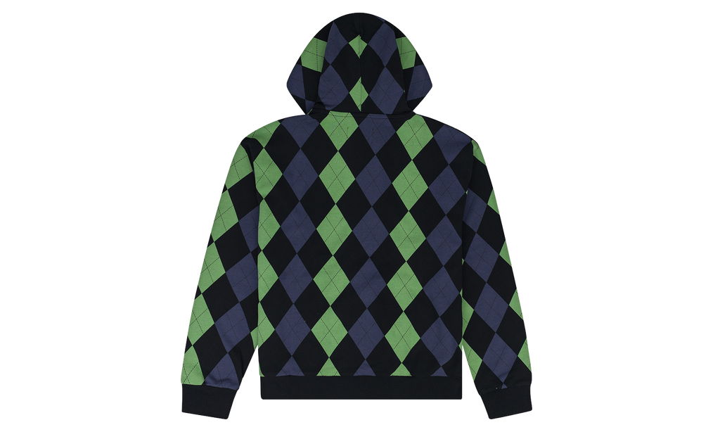 Intarsia Zip Hoodie "Green" DT967
