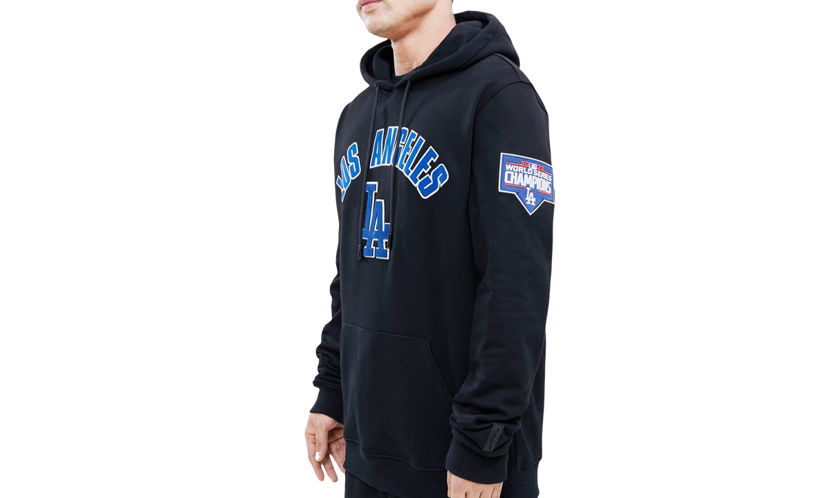 MLB LA Dodgers Stacked Logo Hoodie "Black" LLD531901 BLK