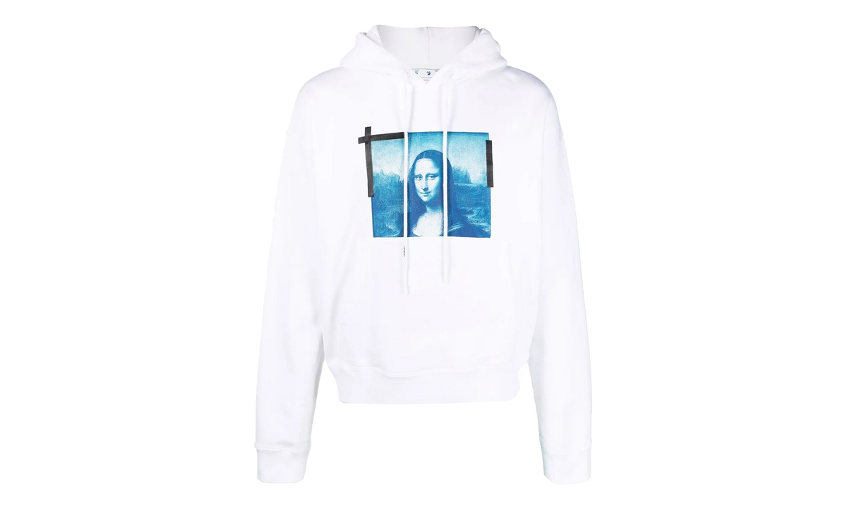 Monalisa Over Hoodie "White/Blue" OMBB037C99FLE0050145