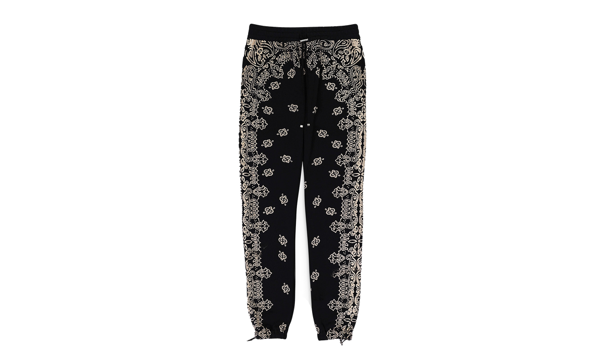 BANDANA BLEACH SWEATPANTS "Black" PF22MJP044