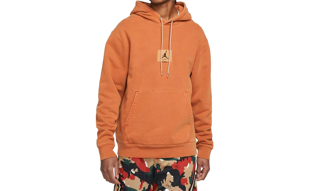 Jordan Flight Heritage Washed Fleece Pullover Hoodie "Dark Russet" DA9789 220