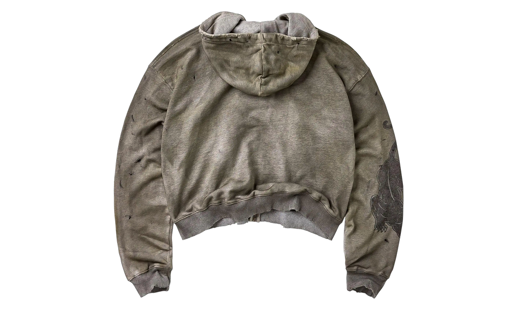 Varsity Zip Up Hoodie "Grey Wash Multi" VAL450