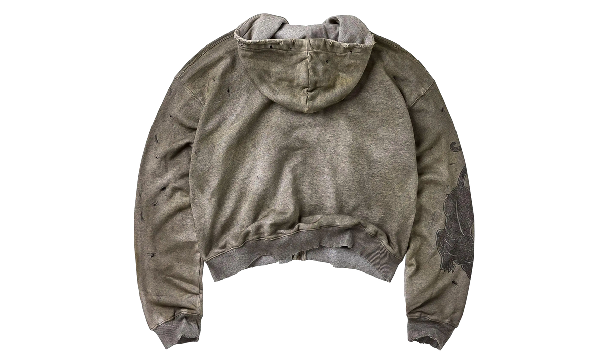 Varsity Zip Up Hoodie "Grey Wash Multi" VAL450