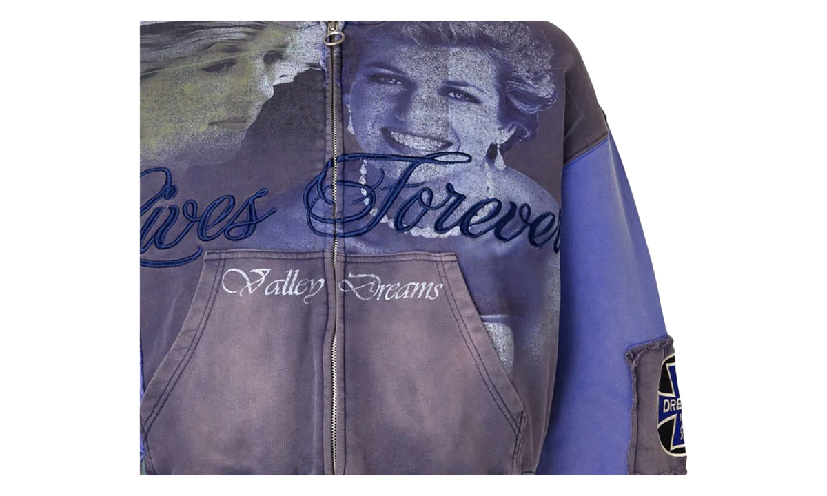 Forever Queen Zip Up Hoodie "Blue" VAL276