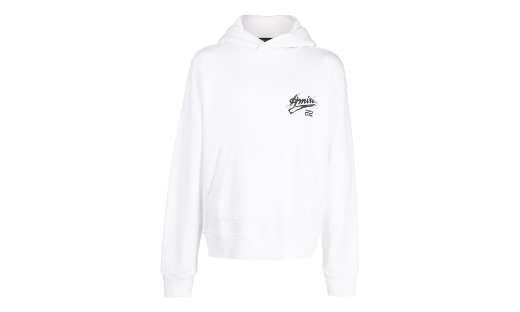 22 Distressed Logo Hoodie "White / Black" SS23MJG007 100