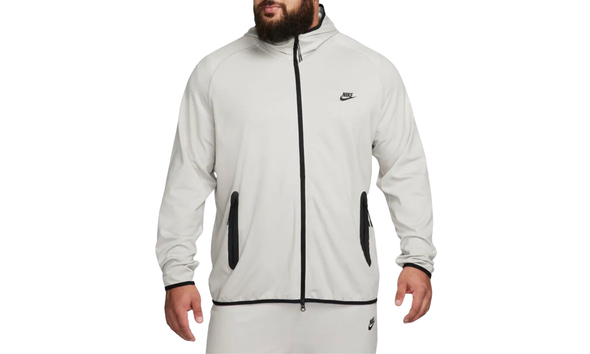 Tech Men's Lightweight Knit Full-zip Hoodie "GREY/BLACK" FD4501 012