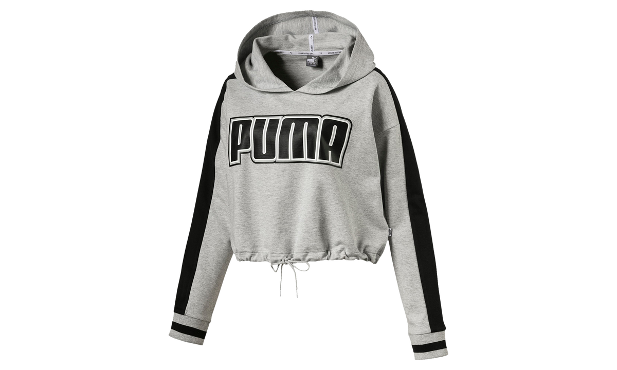 REBEL RELOAD CROPPED HOODIE WMNS "Light Gray Heather" 579535 04