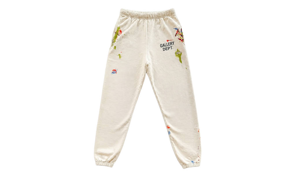 Paint Splatter Sweatpants "Beige" GD142