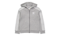 Originals Full Zip Hoodie GS "Medium Grey Heather / White" DH2702