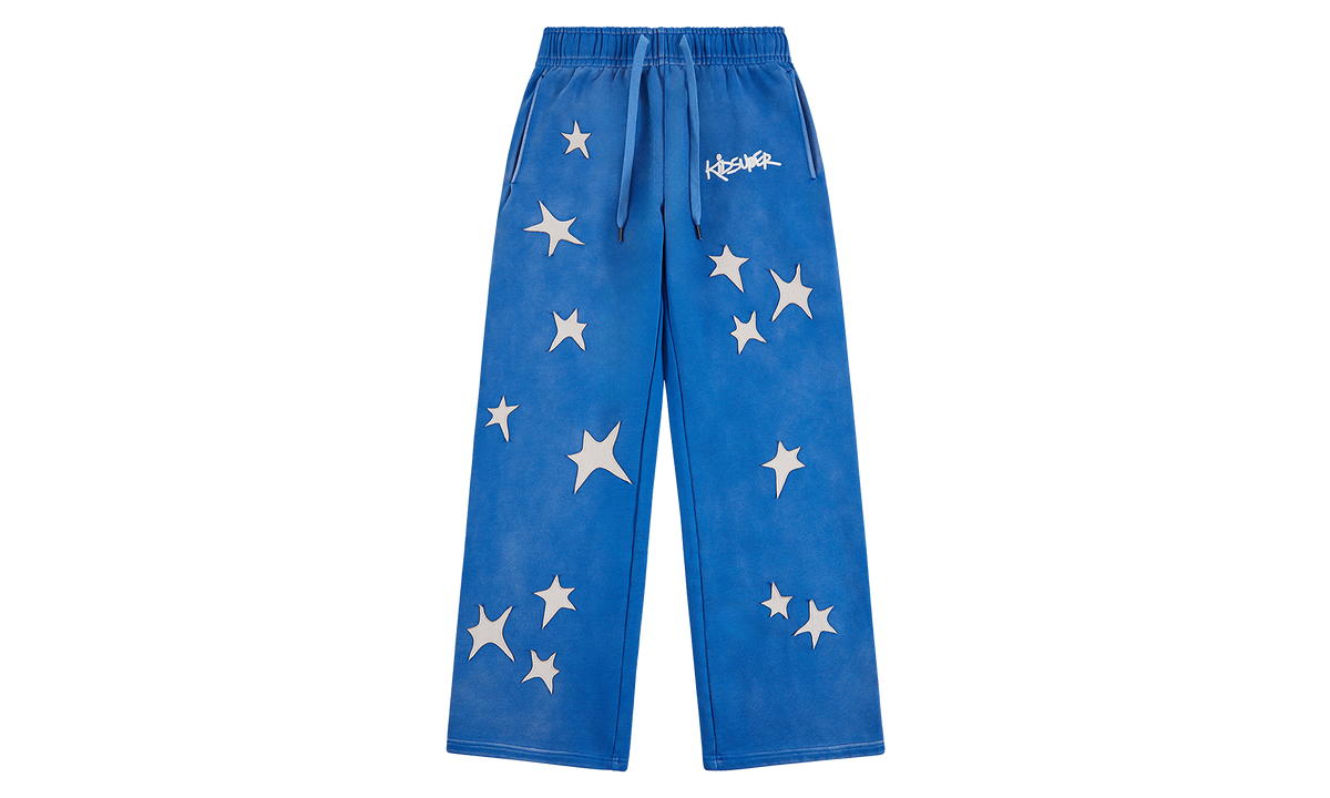 Patchwork Washed Sweatpant "Blue" KS001