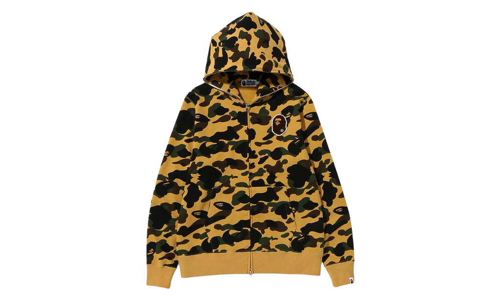 1St Camo Ape Head Patched Full Zip Hoodie (FW22) "Yellow" 1I80 115 016
