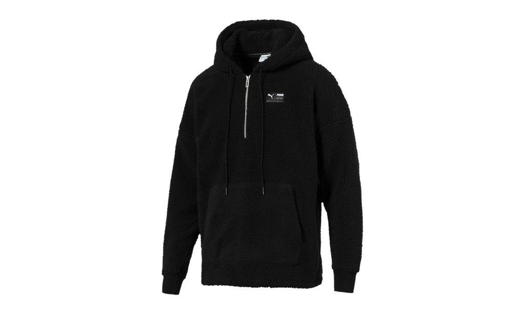 Downtown Sherpa Halfzip Hoodie "Puma Black" 576770 01