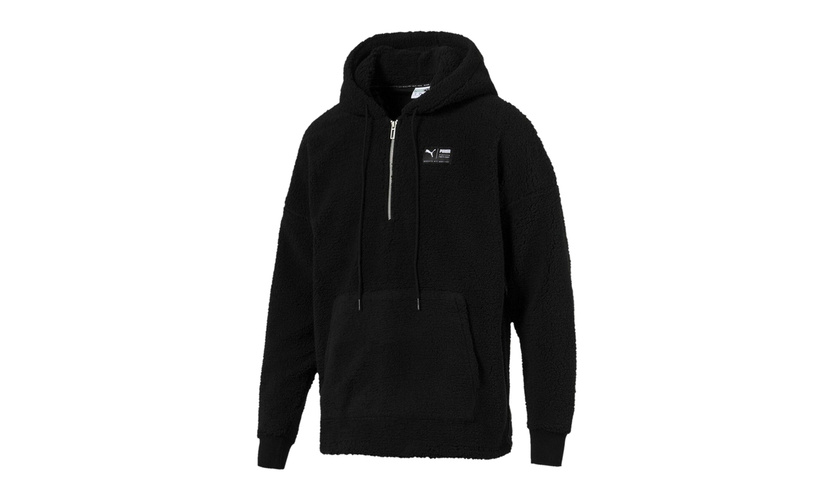 Downtown Sherpa Halfzip Hoodie "Puma Black" 576770 01