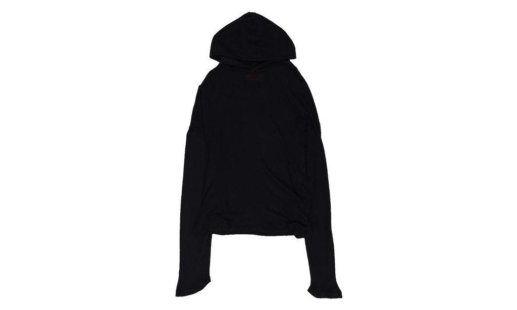 Mesh Long Sleeve Hoodie "Black" 34424M172 236014 99